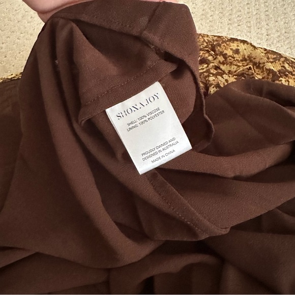 Shona Joy Brown Floral Carmela Sleeveless Button Up Midi Dress - Picture 9 of 14